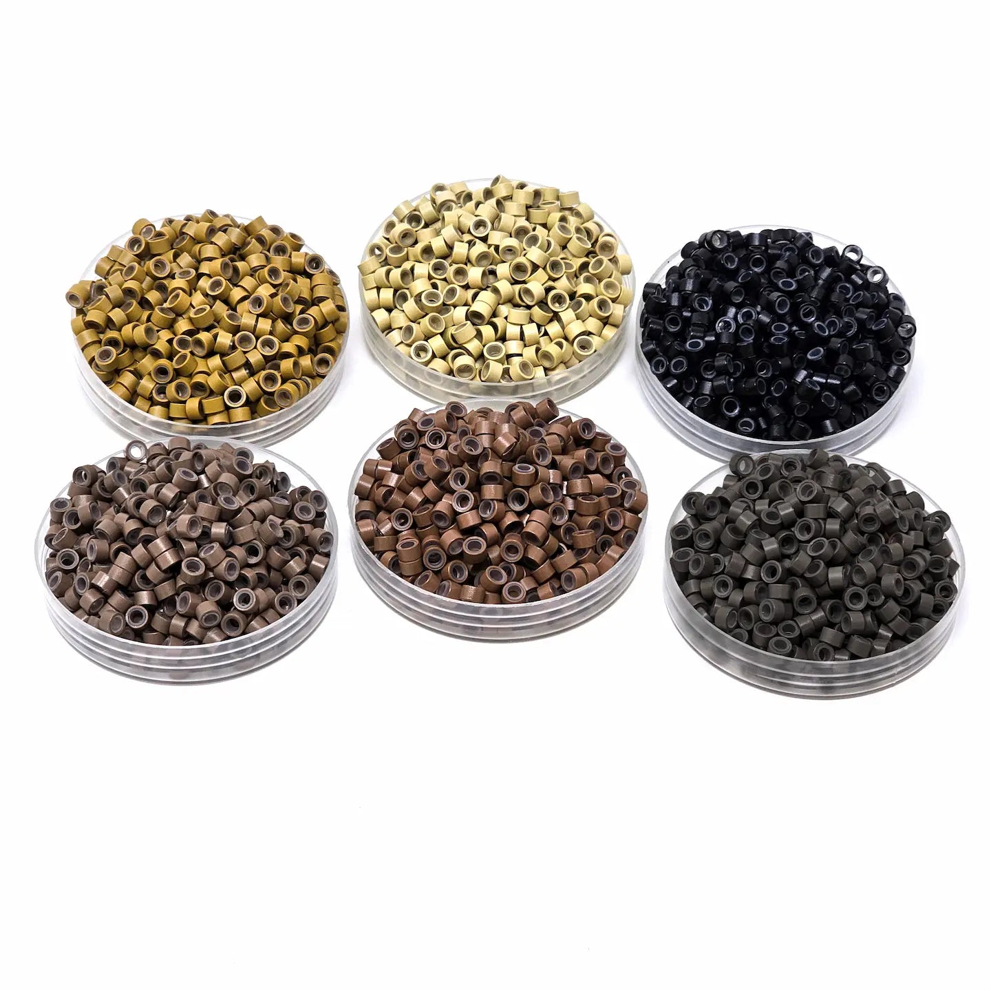 Silicon Lined Micro Rings for Hair Extensions in 6 Colours