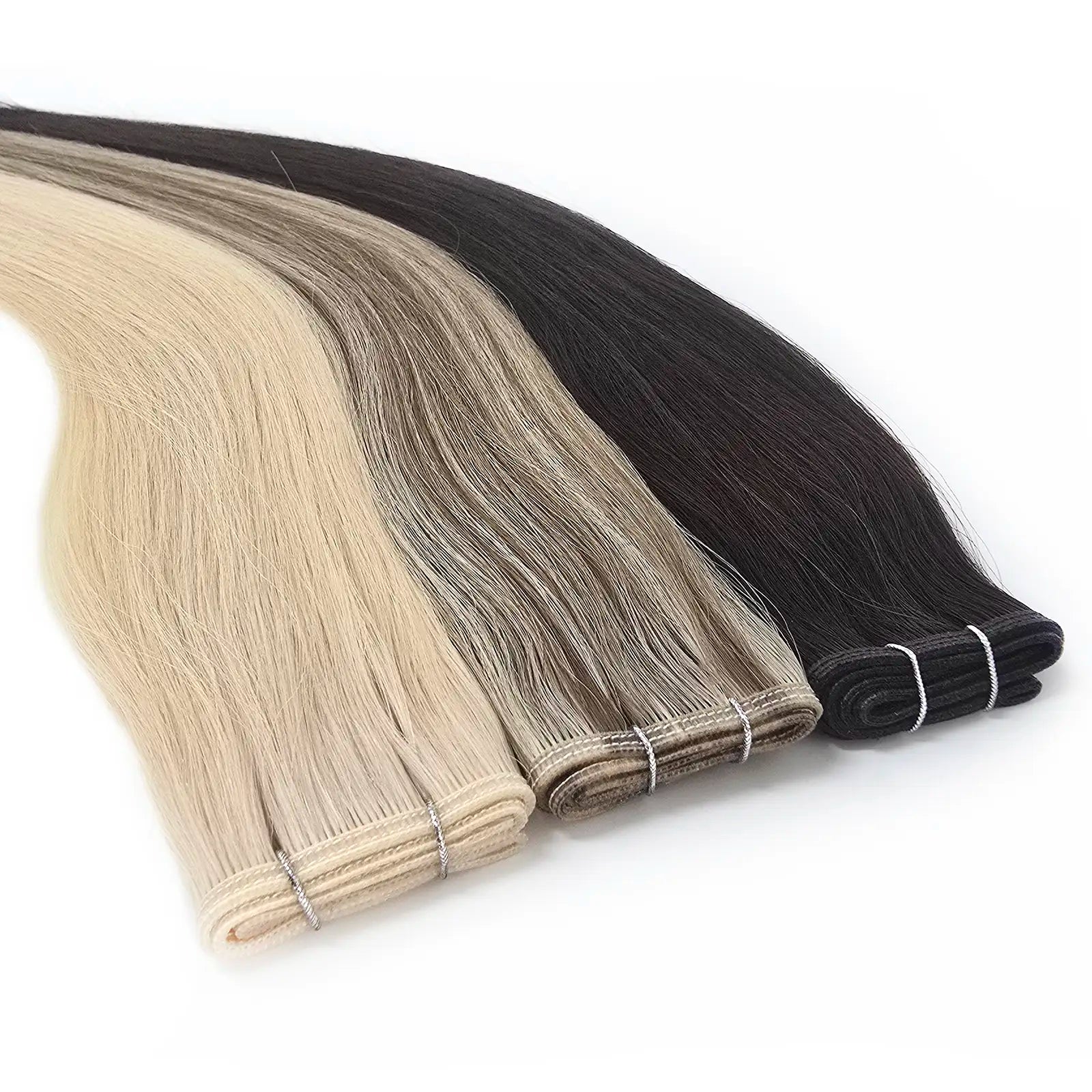 Double Drawn Indian Remy Human Hair Flat Weft 50g