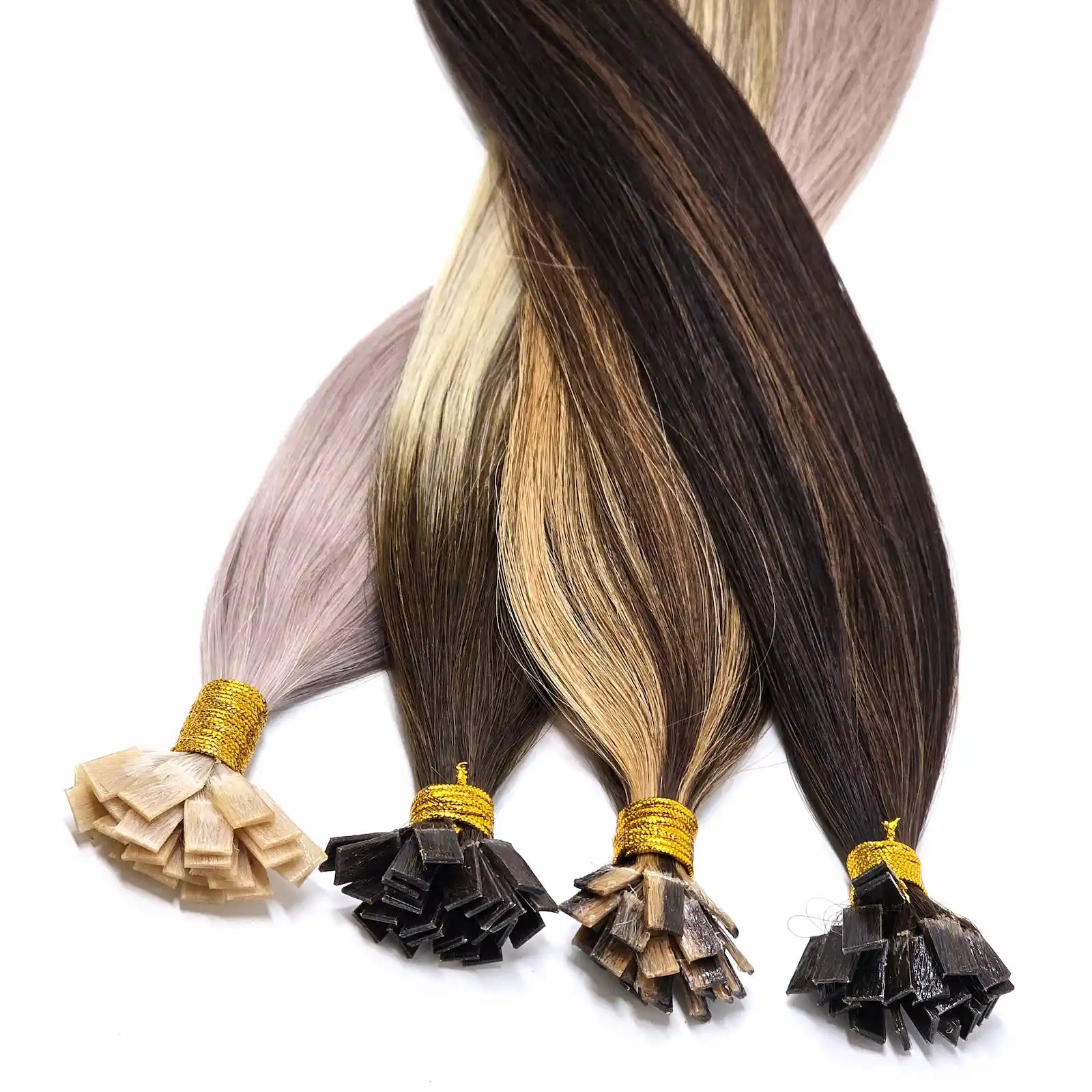 Russian Gold Flat K-Tip Human Hair Extensions