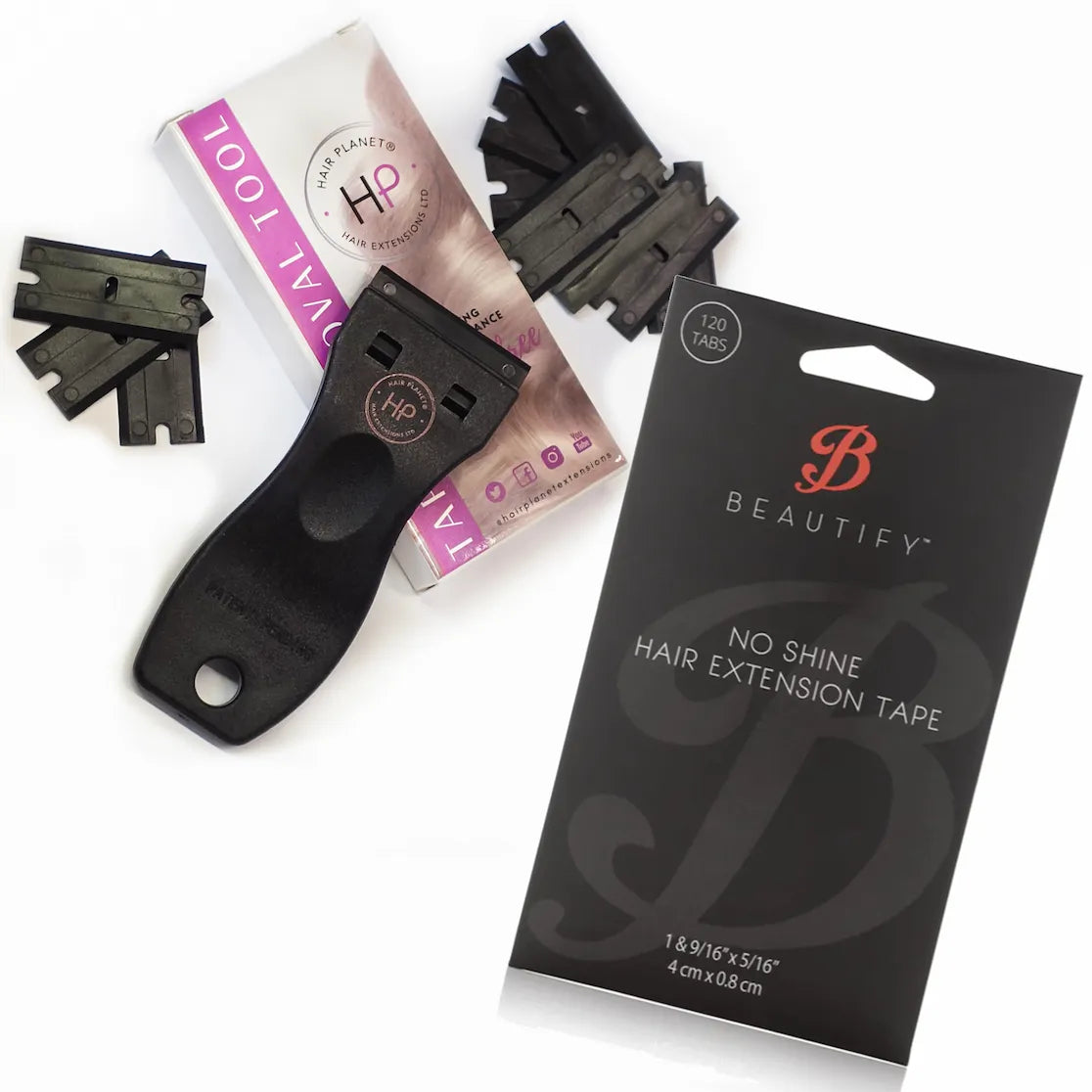 Hair Extensions Tape Tabs with Tape Removal Tool